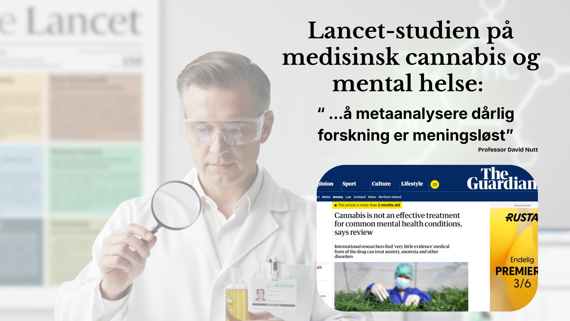 Metaanalytisk galskap om medisinsk cannabis: Å meta-analysere dårlig forskning er meningsløst
